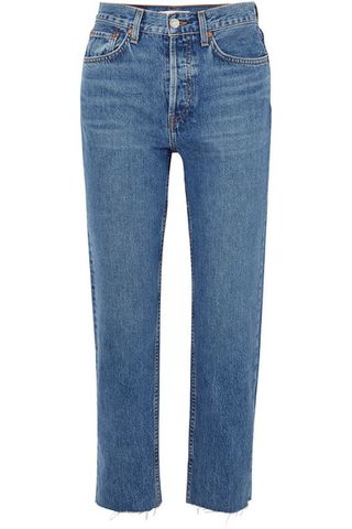 Re/Done + Stove Pipe High-Rise Straight-Leg Jeans