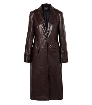 Theory + Textured-Leather Coat