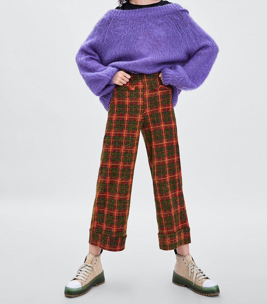 Zara + Plaid Pants