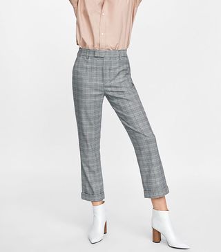 Zara + Slim Plaid Pants