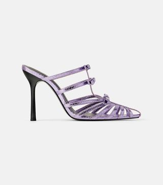 Zara + Lilac Pointed High Heeled Sandals