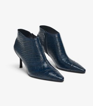 Zara + Patterned Ankle Boots