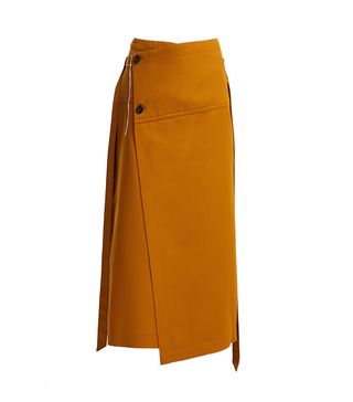 Marni + Tie Waist Wool Wrap Skirt