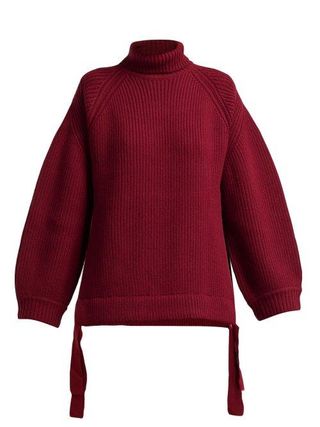 Ellery + Wallerian Oversized Wool Blend Roll Neck Sweater