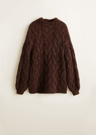 Mango + Knitted Braided Sweater