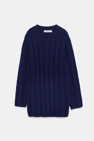 Zara + Oversized Ribbed Sweater