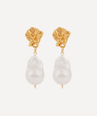 Alighieri + Gold-Plated The Fragment of Light Baroque Pearl Drop Earrings