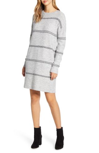Caslon + Crewneck Long Sleeve Sweater Dress