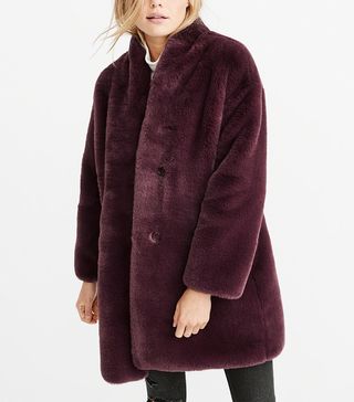 Abercrombie & Fitch + Luxe Faux Fur Coat