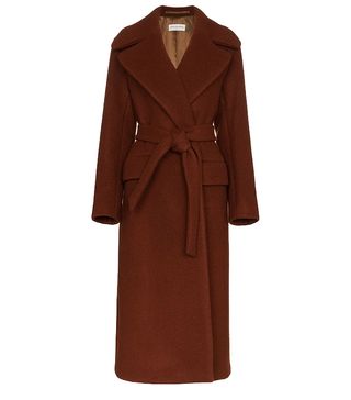 Dries Van Noten + Long Belted Wool Blend Coat