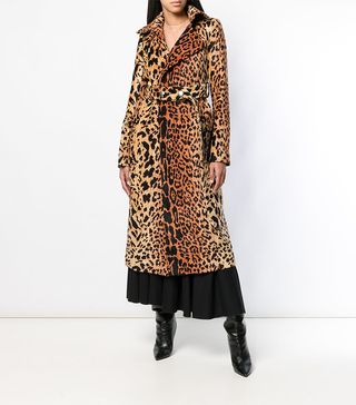 Victoria Beckham + Leopard Print Trench Coat