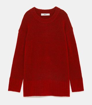 Zara + Sweater With Double Rib Trim