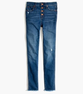 Madewell + Taller 10 Inch High-Rise Skinny Jeans in Hanna Wash