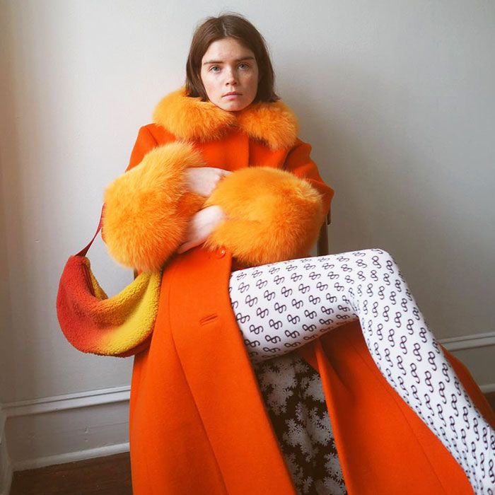 orange winter dresses GISLE THE LABEL LOU DRESS WINTER ORANGE