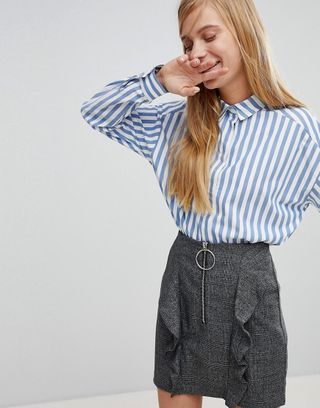 Monki + Boxy Striped Shirt