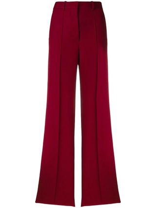 Victoria Beckham + Wide Pleated Trousers