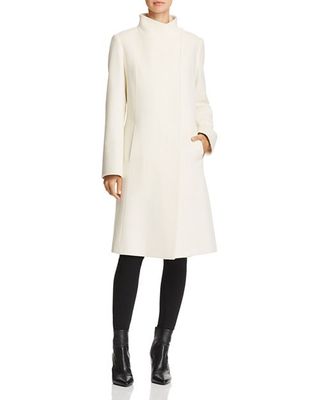 Cinzia Rocca + Wool & Cashmere Hidden Snap Coat
