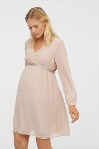 H&M + Mama Dress With Sparkly Belt