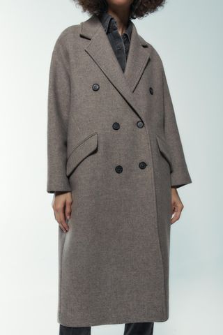 Zara + Minimalist Oversized Wool Coat