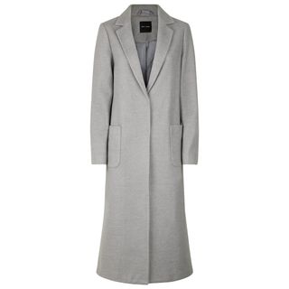 New Look + Pale Grey Maxi Coat