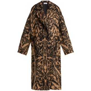 Raey + Dropped-Shoulder Tiger-Print Blanket Coat