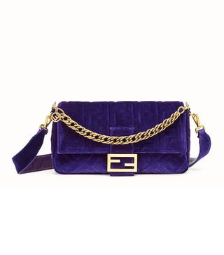 Fendi + Purple Velvet Bag