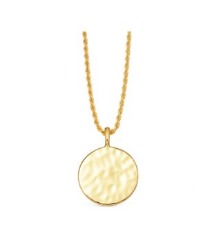 Missoma + Medium Gold Hammered Disc Necklace