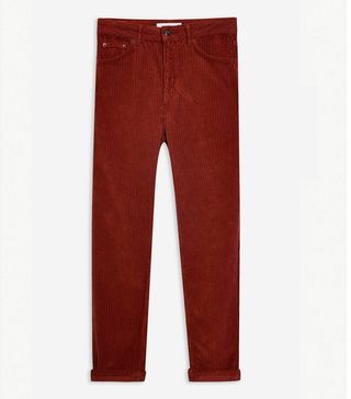 Topshop + Rust Corduroy Mom Jeans