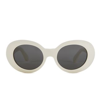 Acne Studios + Mustang White Oversized Sunglasses