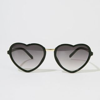 Warehouse + Heart Frame Sunglasses