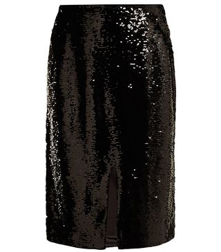 Ganni + Sonora Sequinned Pencil Skirt