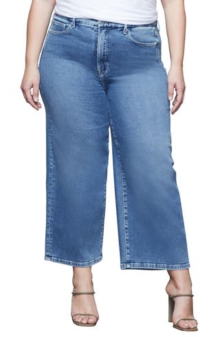 Good American + Palazzo Crop Jeans