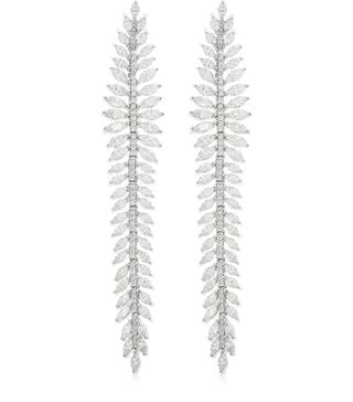 APM Monaco + Silver Palme Long Earrings