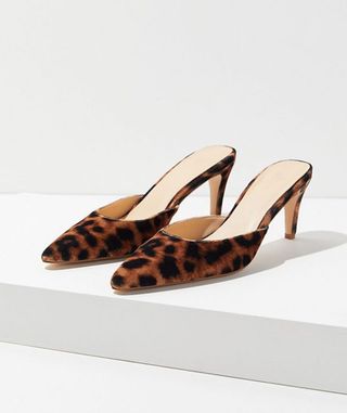 Urban Outfitters + UO Leopard Kitten Heel Mules