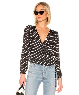 About Us + Tamia Wrap Tie Top