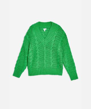 Topshop + Heavy Cable Knitted Jumper
