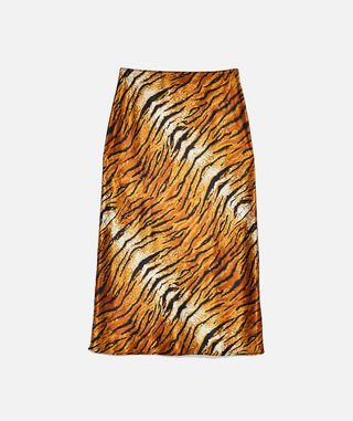 Topshop + Tiger Satin Bias Midi Skirt
