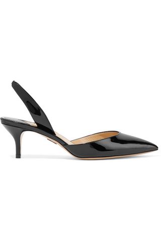 Paul Andrew + Rhea Patent Leather Sling-Back Pumps