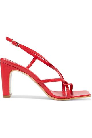 By Far + Carrie Leather Slingback Sandals