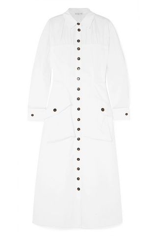 Rejina Pyo + Miller Button-Detailed Cotton-Blend Poplin Midi Dress