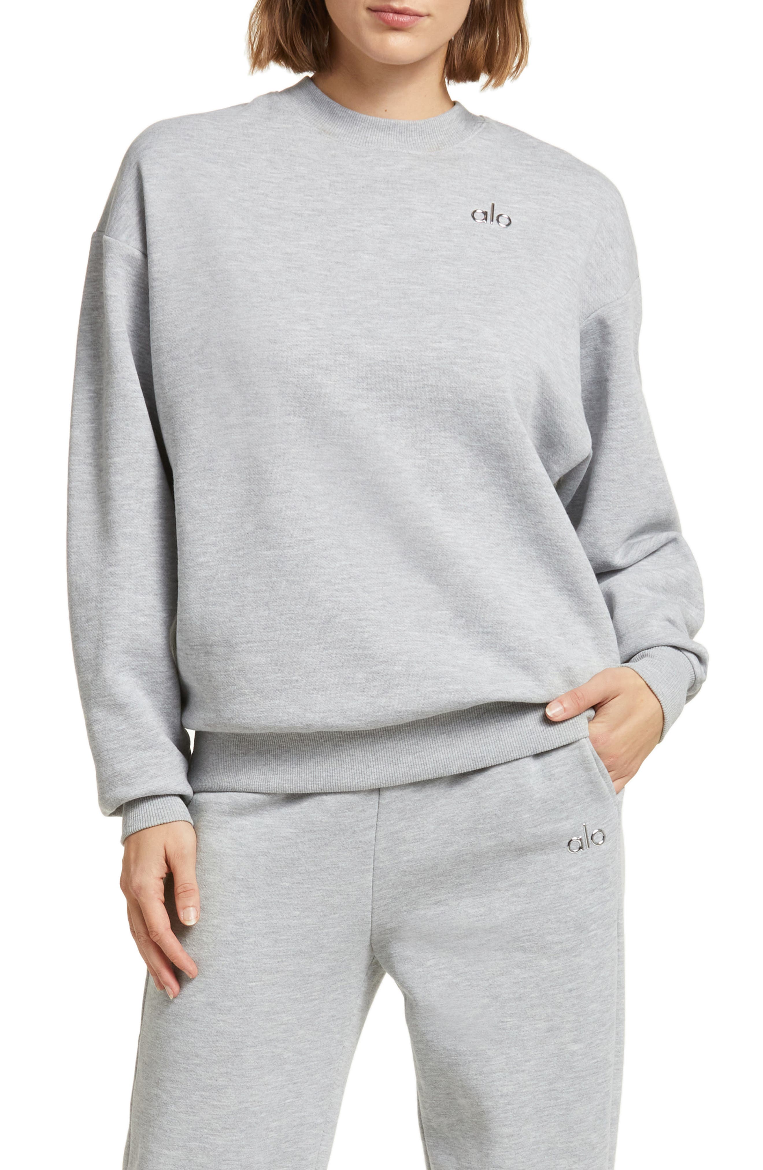 ALO + Accolade Crewneck Cotton Blend Sweatshirt