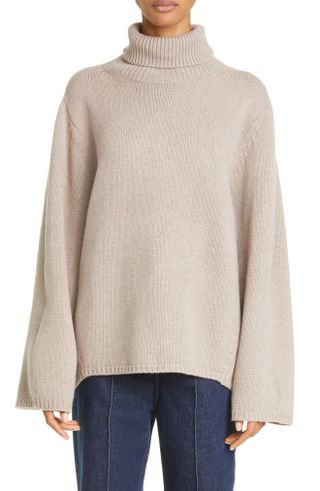 Totême + Oversize Wool & Cashmere Turtleneck Sweater