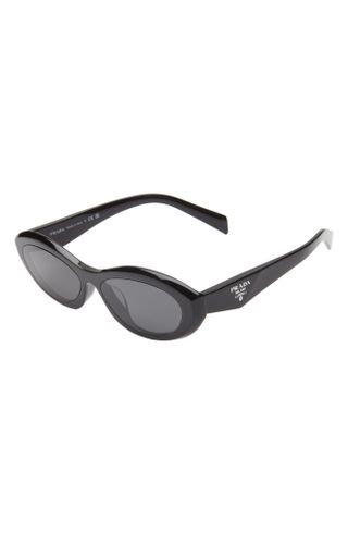 Prada + 56mm Oval Sunglasses