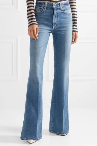 Khaite + Reece High-Rise Flared Jeans