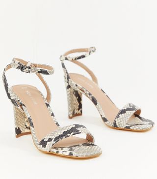 New Look + Snake Print Sandals