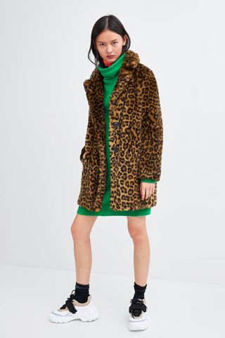 Zara + Leopard Print Coat