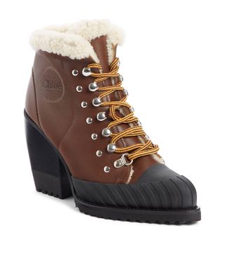 Chloé + Rylee Genuine Shearling Lined Hiking Boots