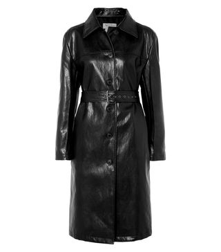 We11done + Belted Faux Leather Coat