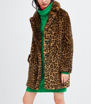Zara + Leopard Print Coat