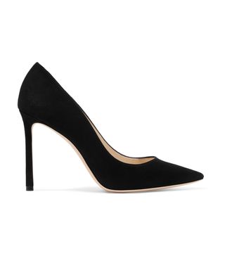 Jimmy Choo + Romy 100 Suede Pumps